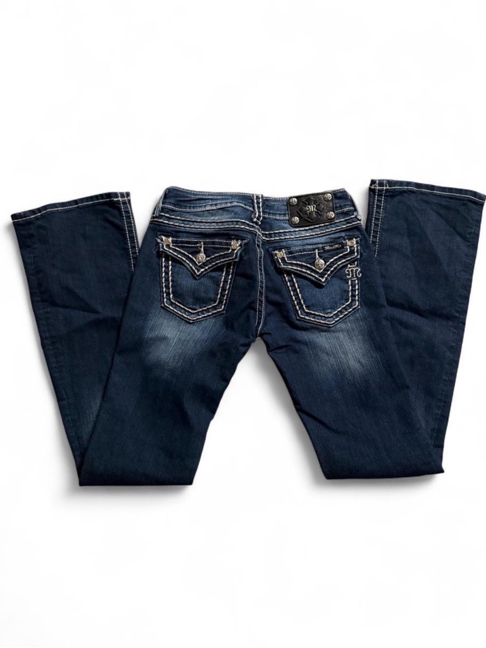 Miss Me Indigo Bootcut Jeans with Contrast Stitching